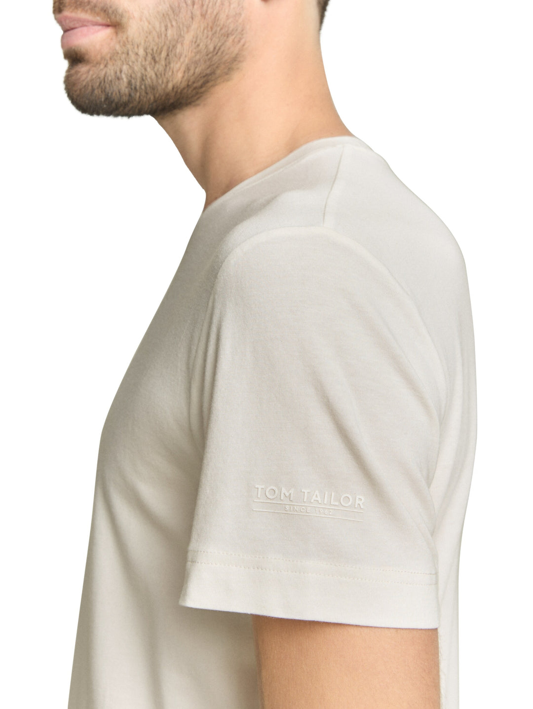fitted basic t-shirt, Gardenia White 10348 Bild 5