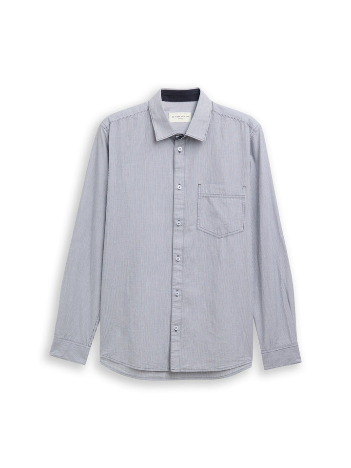 fitted striped shirt, blue  stripe 38977 Bild 1