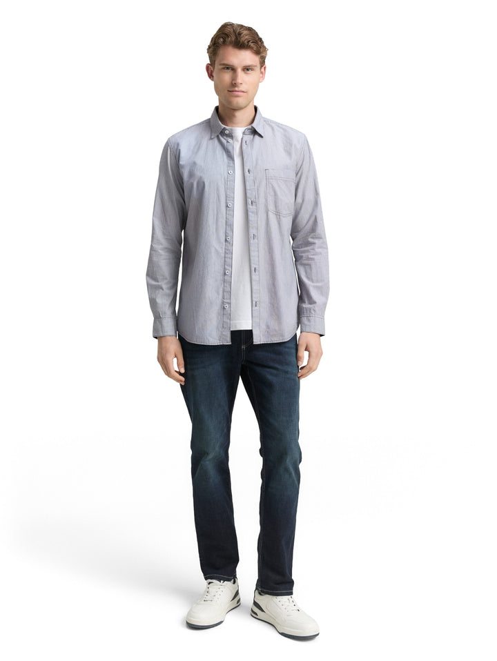 fitted striped shirt, blue  stripe 38977 Bild 3