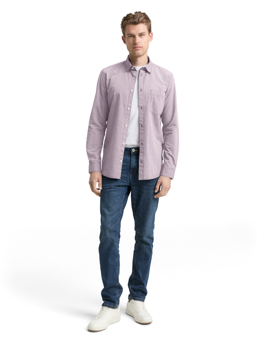 fitted striped shirt, red stripe 39051 Bild 3