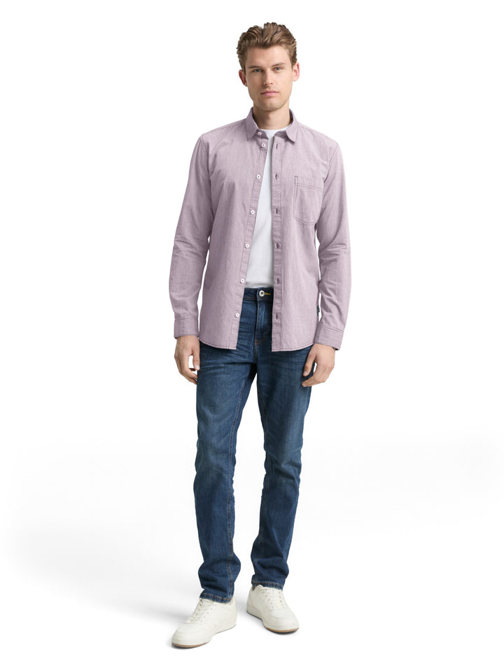 fitted striped shirt, red stripe 39051 Bild 3