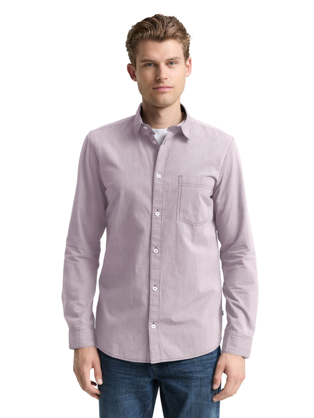 fitted striped shirt, red stripe 39051 Bild 5