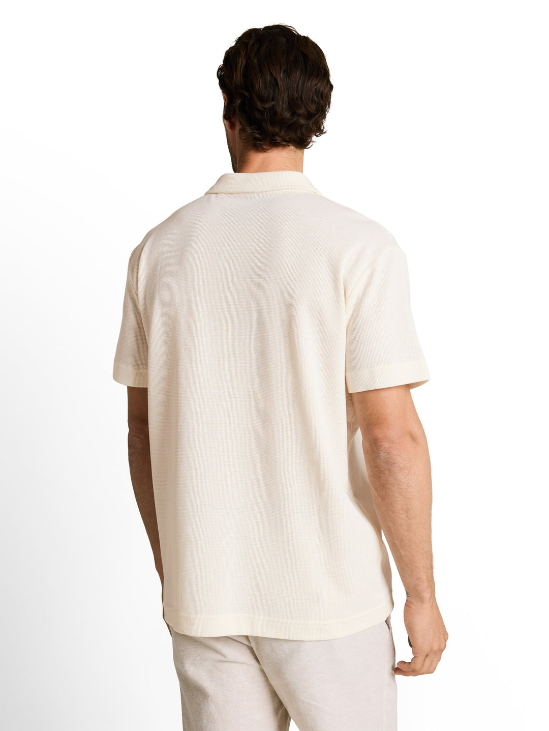 garment dye resort collar polo, Gardenia White 10348 Bild 4