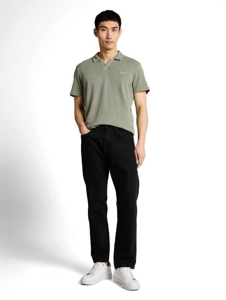 garment dye resort collar polo, Greyish Shadow Olive 10767 Bild 3