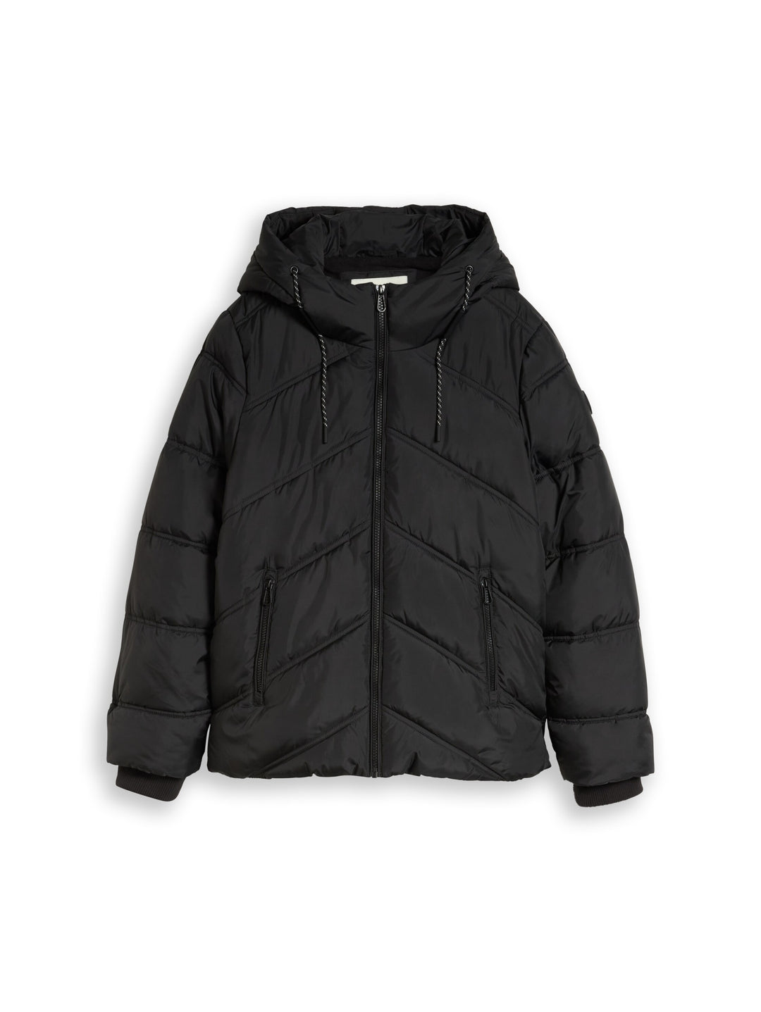 hooded puffer jacket, deep black 14482 Bild 1