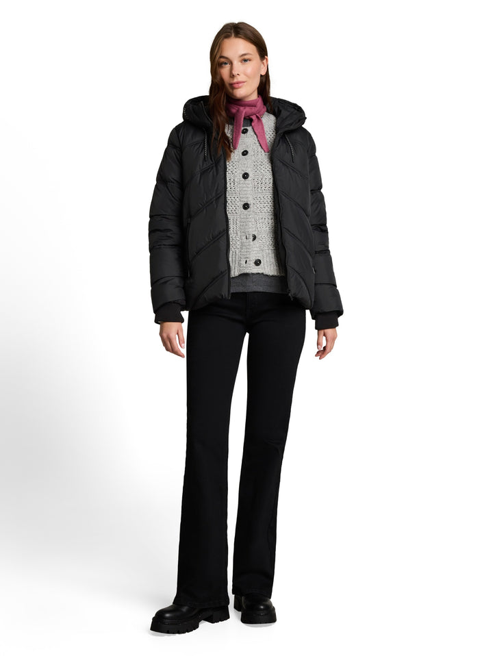 hooded puffer jacket, deep black 14482 Bild 3