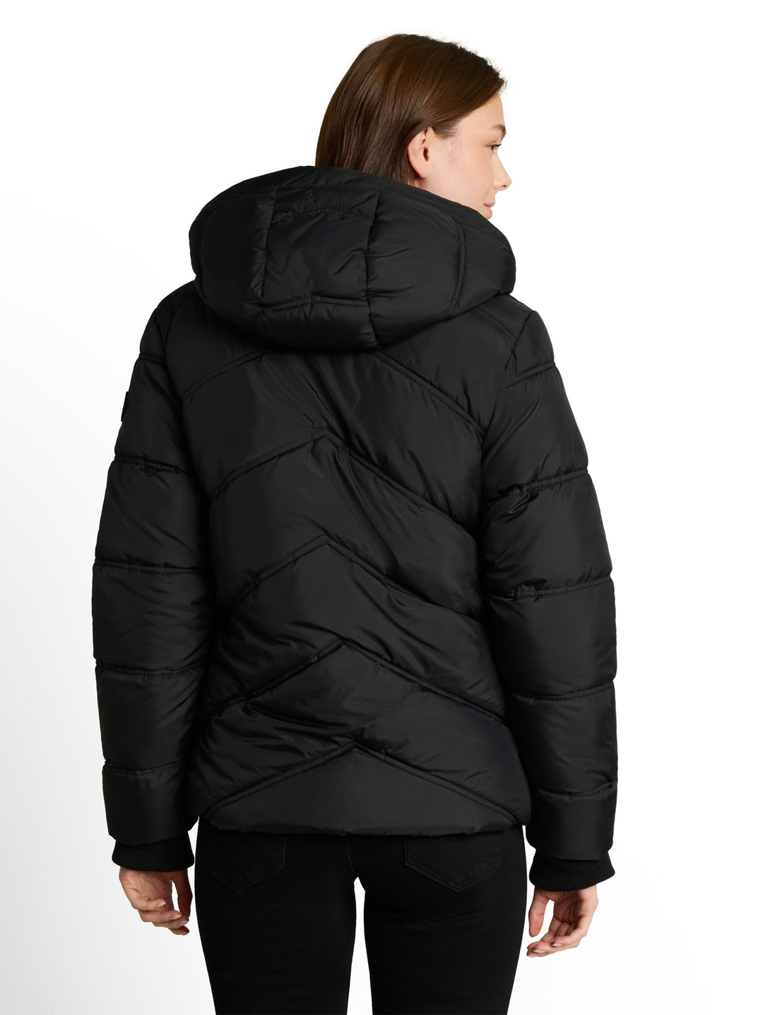 hooded puffer jacket, deep black 14482 Bild 4