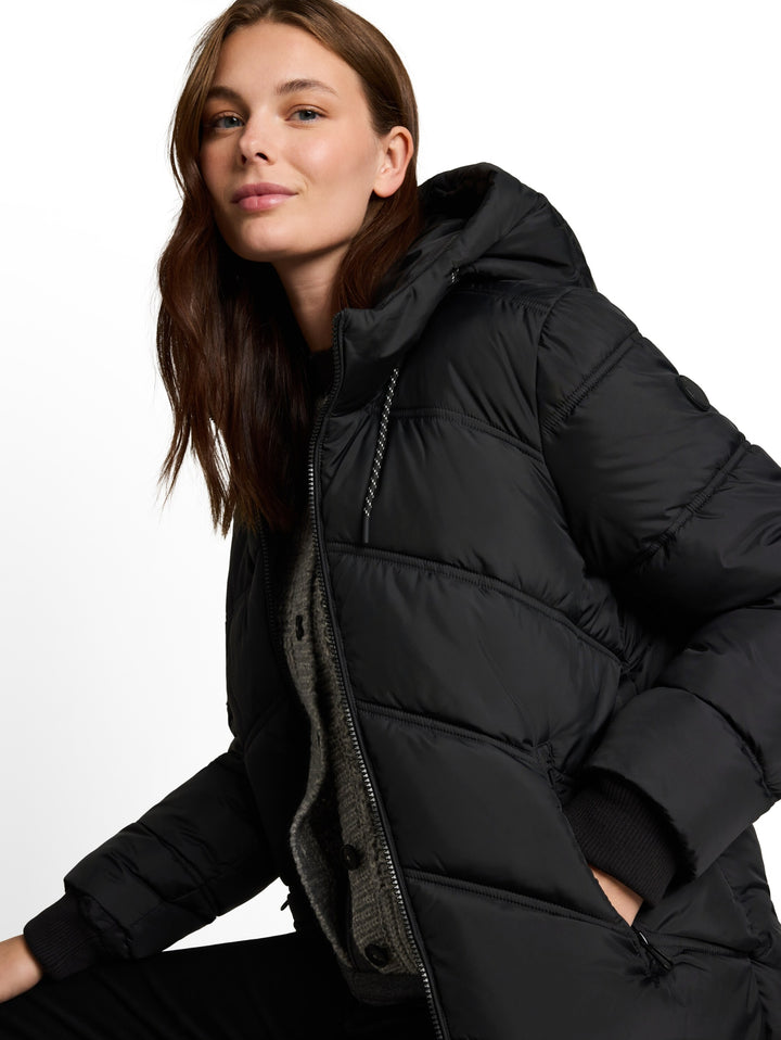 hooded puffer jacket, deep black 14482 Bild 6
