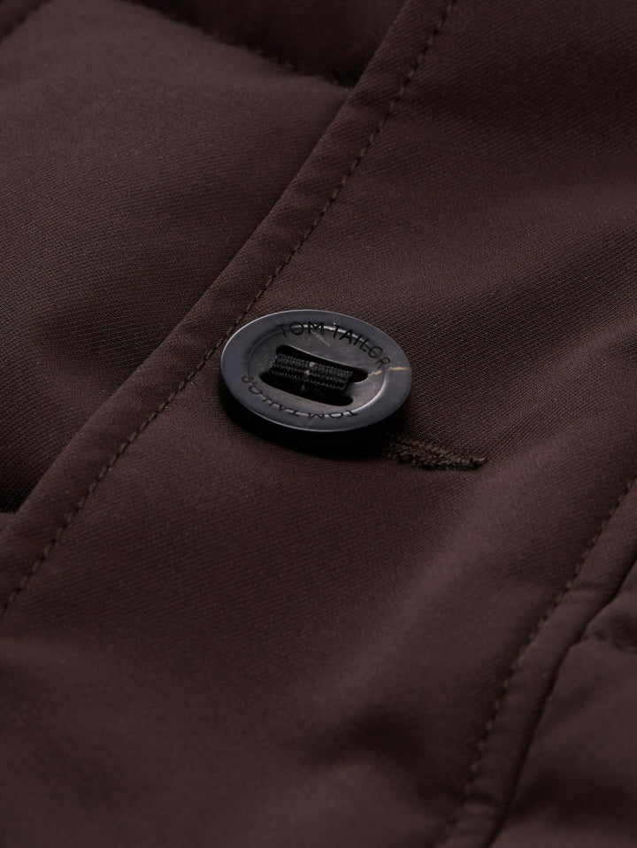 hooded quilted puffer jacket, Dark Chocolate Brown 10571 Bild 2