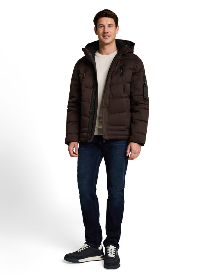 hooded quilted puffer jacket, Dark Chocolate Brown 10571 Bild 3