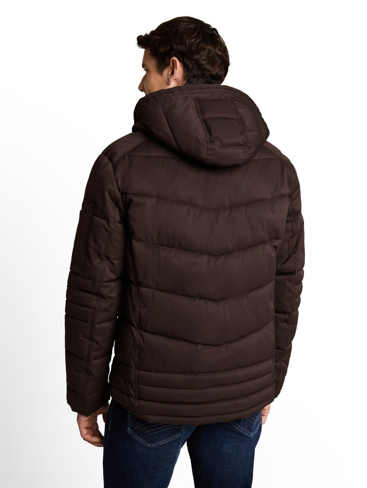 hooded quilted puffer jacket, Dark Chocolate Brown 10571 Bild 4