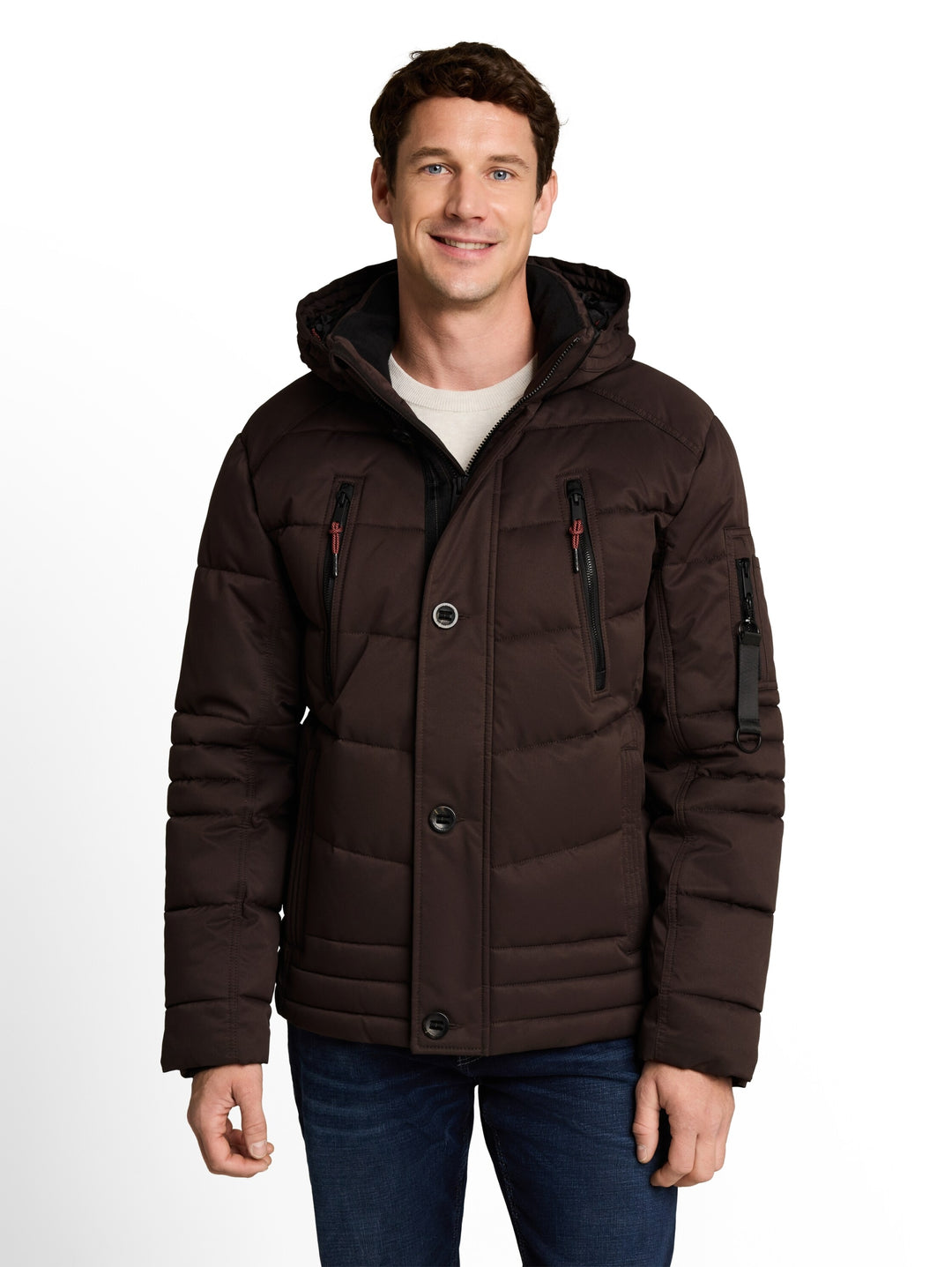 hooded quilted puffer jacket, Dark Chocolate Brown 10571 Bild 5