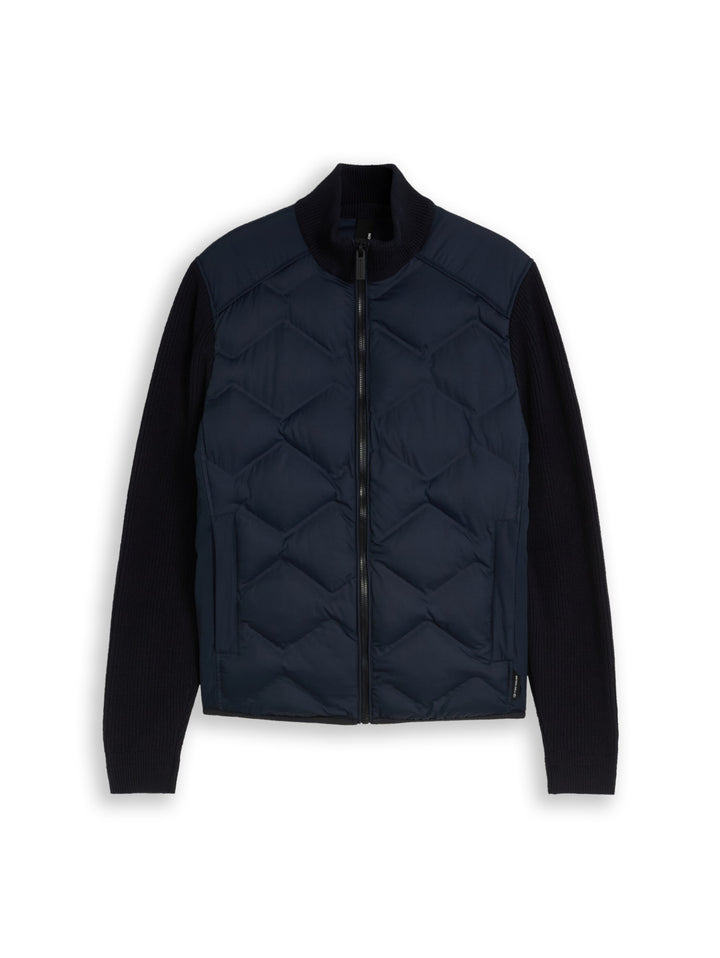 hybrid jacket with knitsleeves, sky captain blue 10668 Bild 1