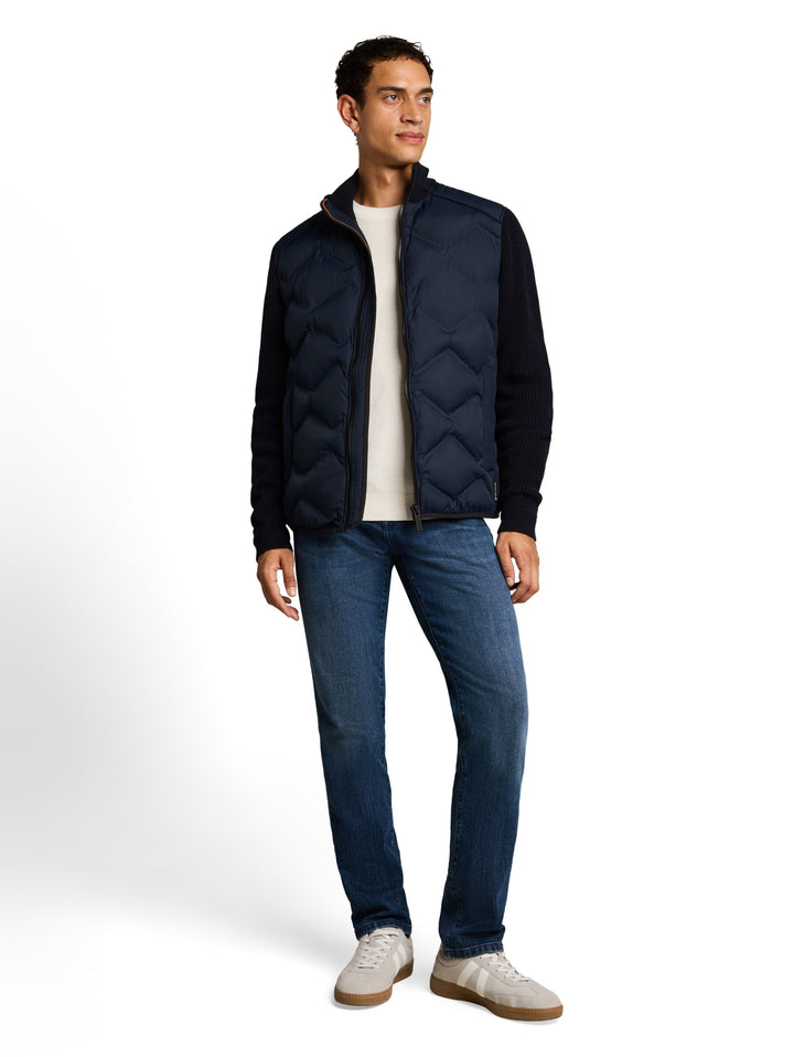 hybrid jacket with knitsleeves, sky captain blue 10668 Bild 3