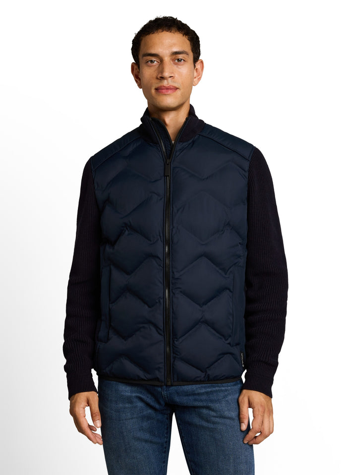 hybrid jacket with knitsleeves, sky captain blue 10668 Bild 5