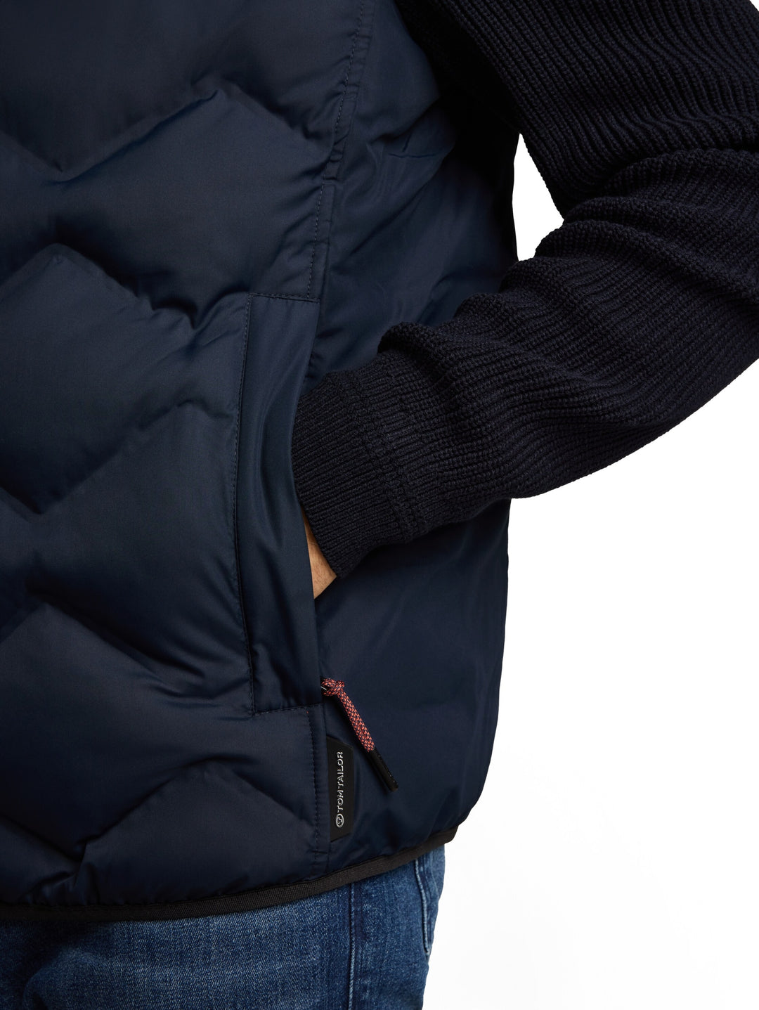 hybrid jacket with knitsleeves, sky captain blue 10668 Bild 6