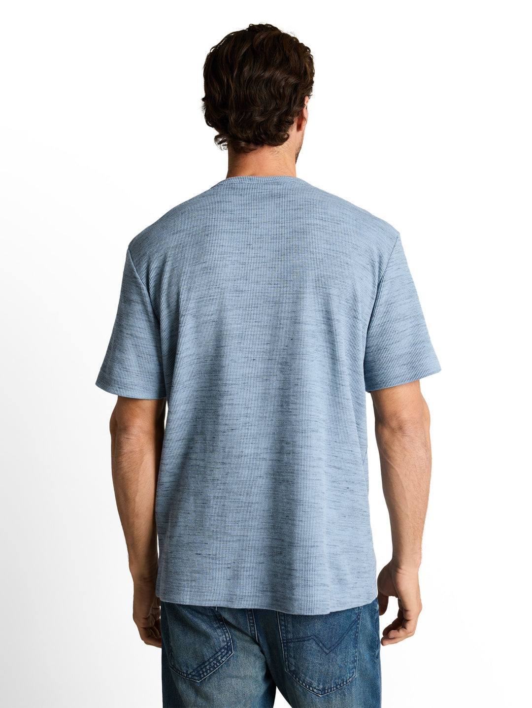 injected structured henley, blue grey waffle inject 39880 Bild 4
