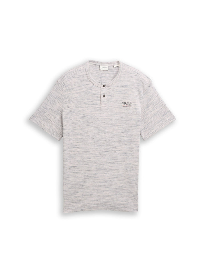 injected structured henley, white grey waffle inject 39878 Bild 1