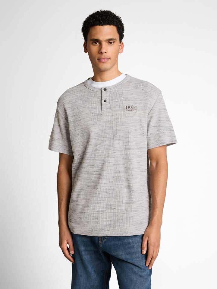 injected structured henley, white grey waffle inject 39878 Bild 5
