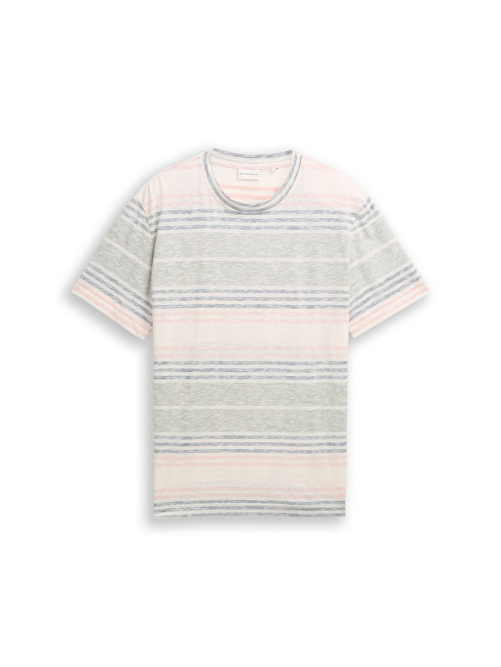 inside printed stripe t-shirt, rose teal multi color stripe 39948 Bild 1