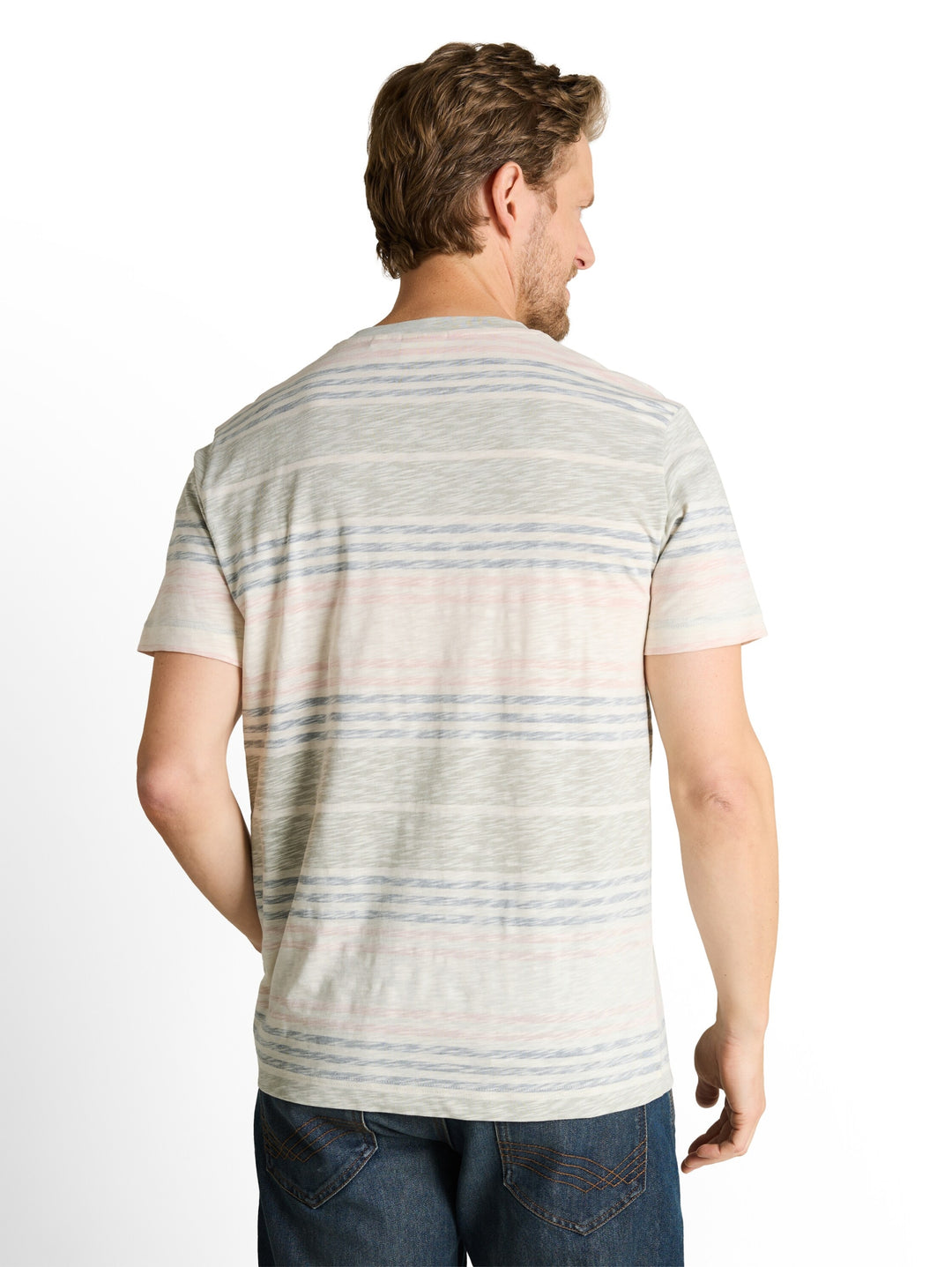 inside printed stripe t-shirt, rose teal multi color stripe 39948 Bild 4
