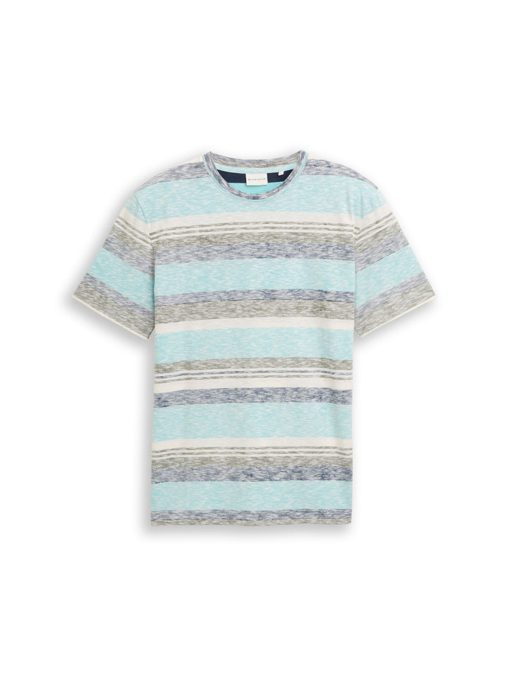 inside printed stripe t-shirt, river teal multi color stripe 40047 Bild 1