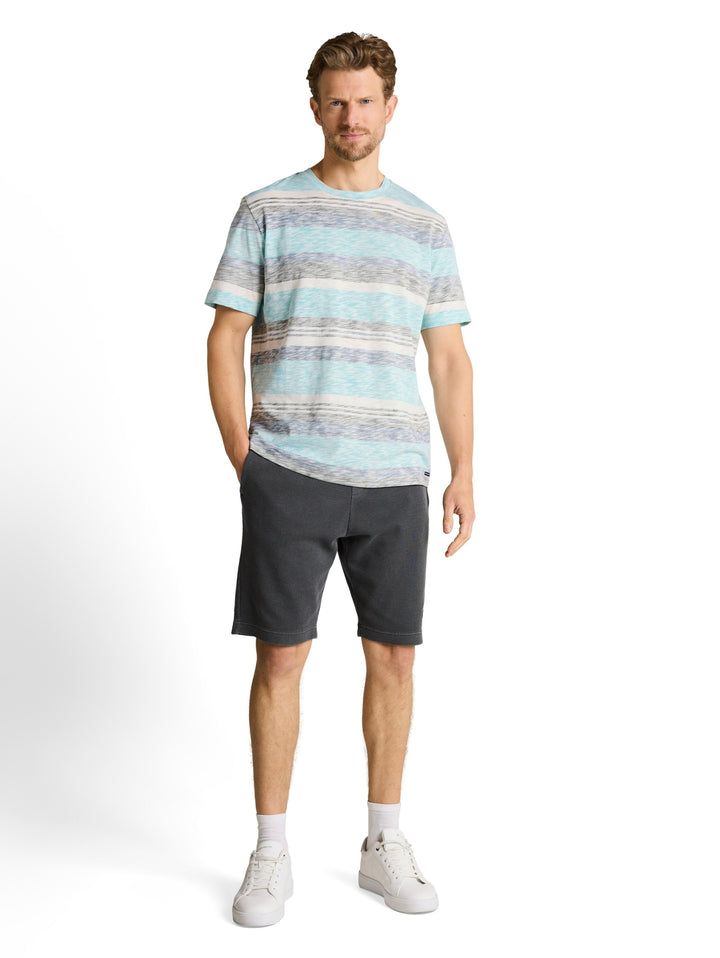 inside printed stripe t-shirt, river teal multi color stripe 40047 Bild 3