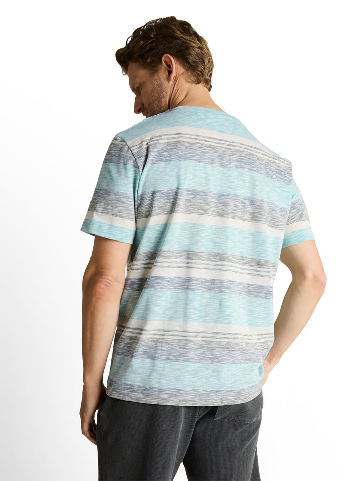 inside printed stripe t-shirt, river teal multi color stripe 40047 Bild 4