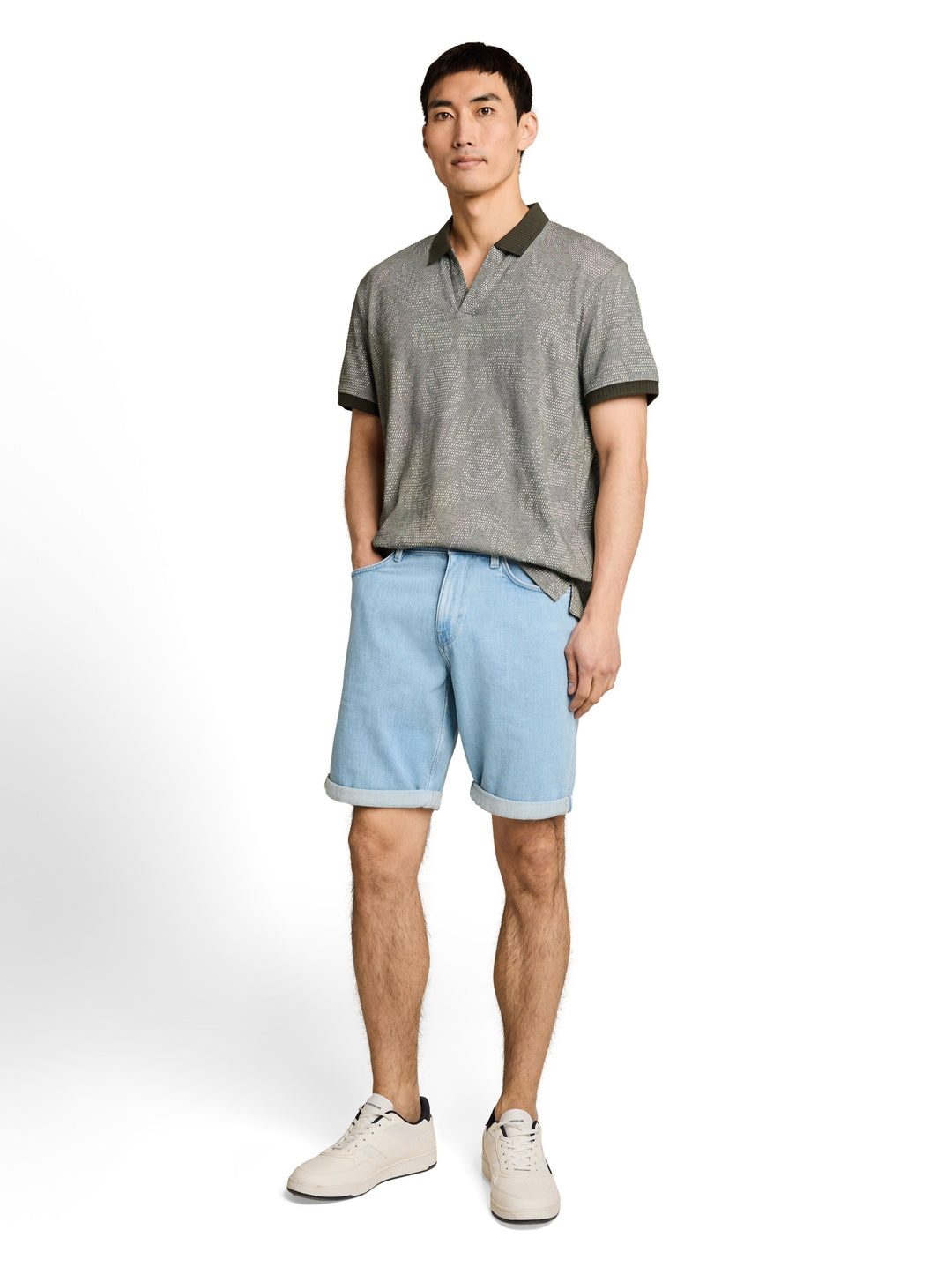 jaquard polo, green leaf jacquard design 40270 Bild 3