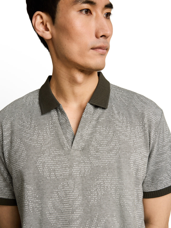 jaquard polo, green leaf jacquard design 40270 Bild 6