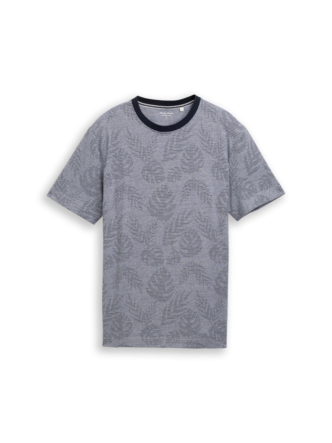jaquard t-shirt, navy leaf jacquard design 40269 Bild 1
