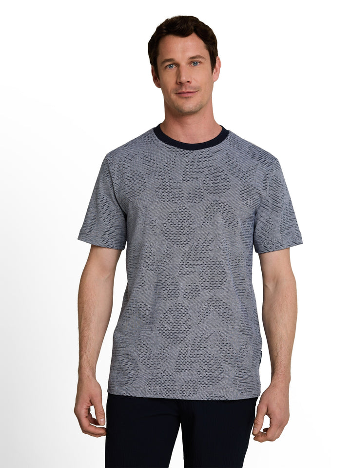 jaquard t-shirt, navy leaf jacquard design 40269 Bild 6