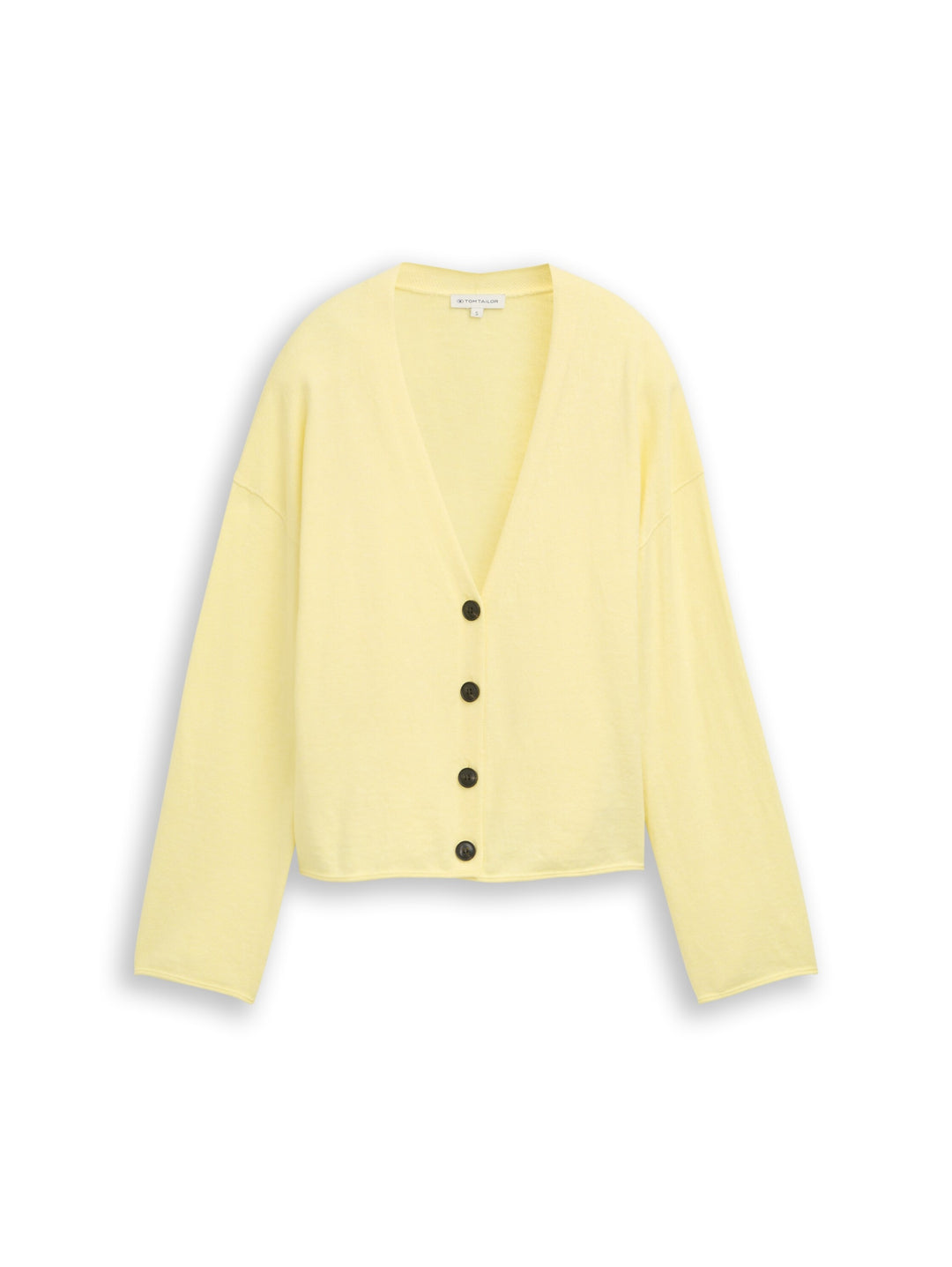 knit cashmere blend v-neck, soft lemon melange 39072 Bild 1