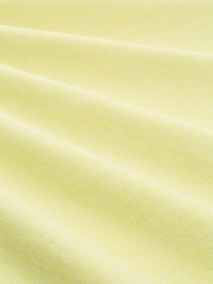 knit cashmere blend v-neck, soft lemon melange 39072 Bild 2