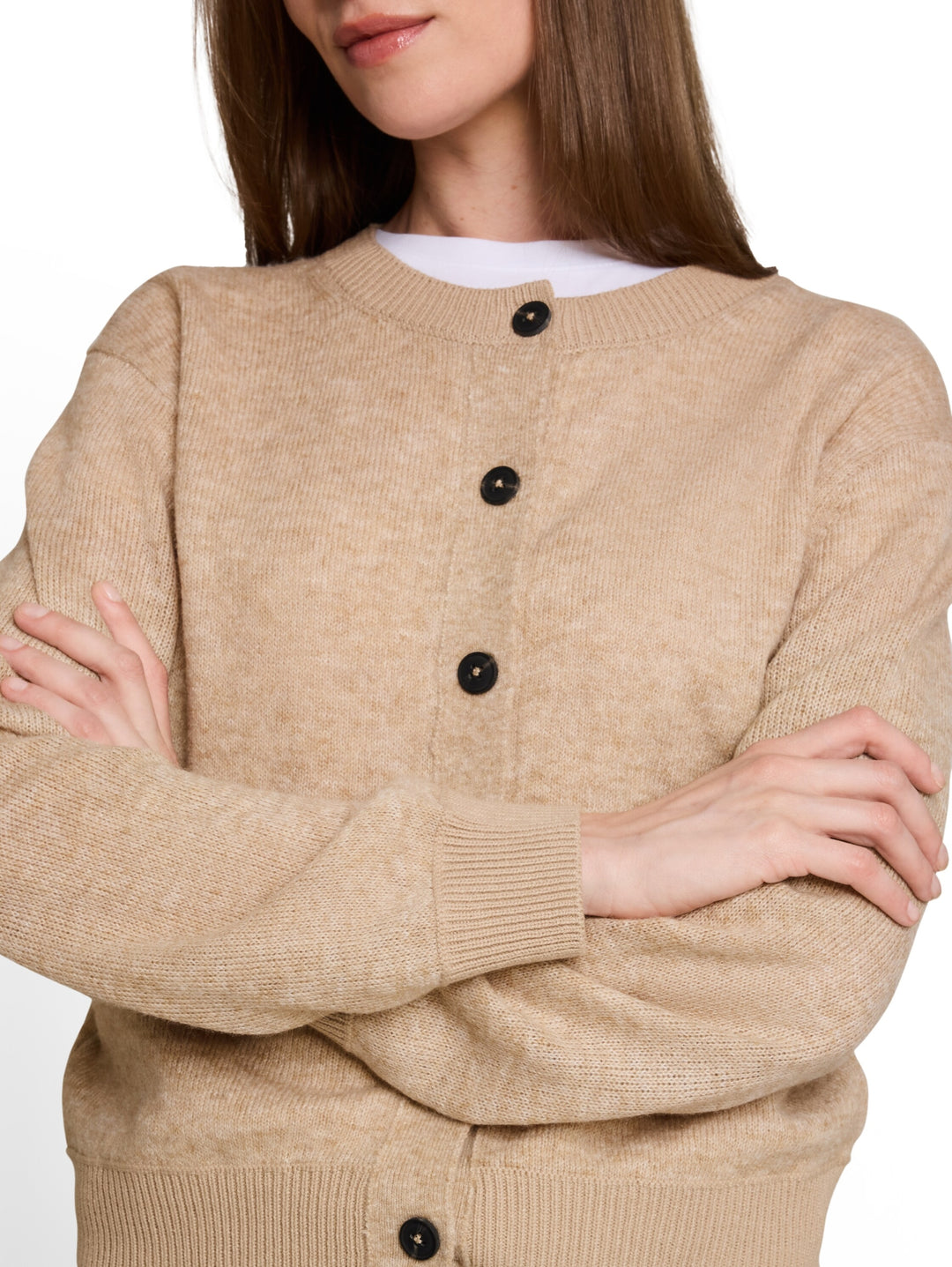 knit cosy cardigan, gravel beige melange 40523 Bild 6