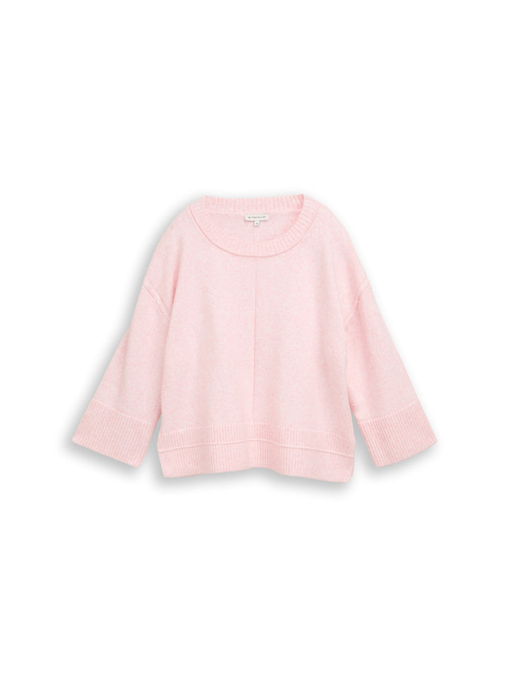 knit cosy crewneck, light pastel pink melange 41109 Bild 1