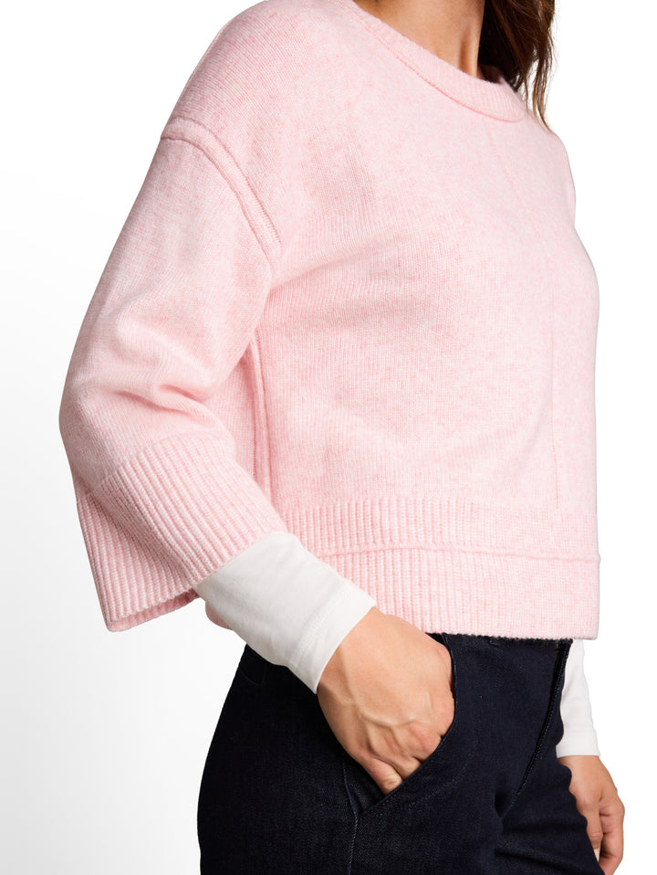 knit cosy crewneck, light pastel pink melange 41109 Bild 5