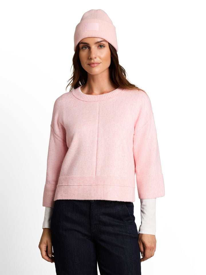 knit cosy crewneck, light pastel pink melange 41109 Bild 6