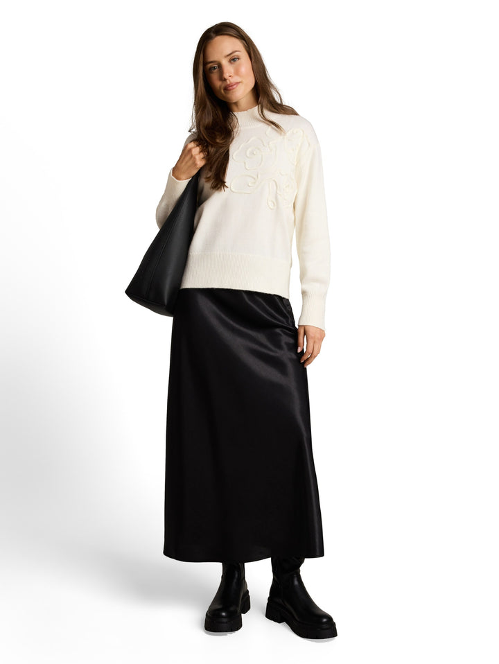 knit cosy embroidered mock-nec, Whisper White 10315 Bild 9