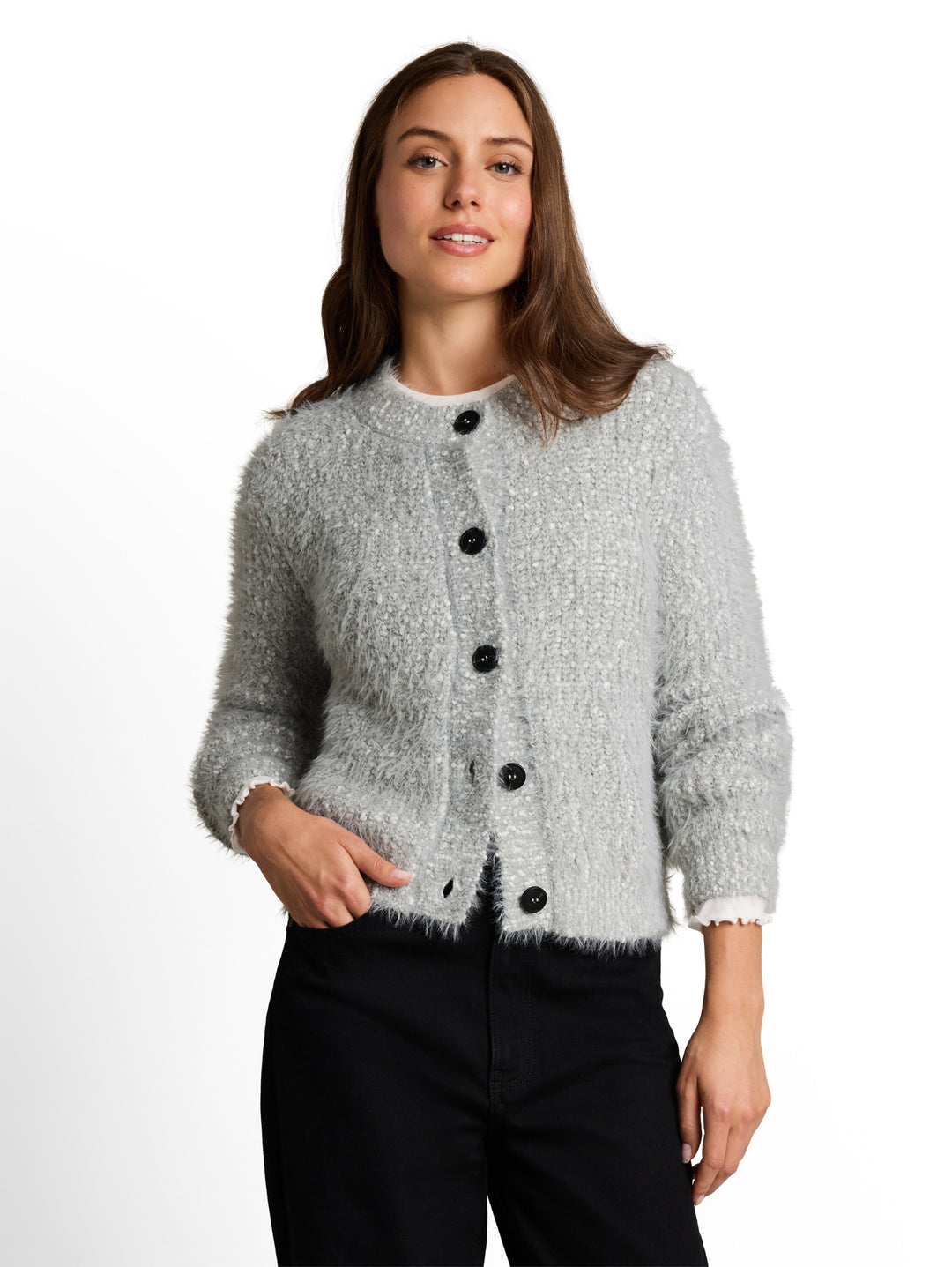 knit featheryarn crewneck card, light grey knit structure 41113 Bild 6