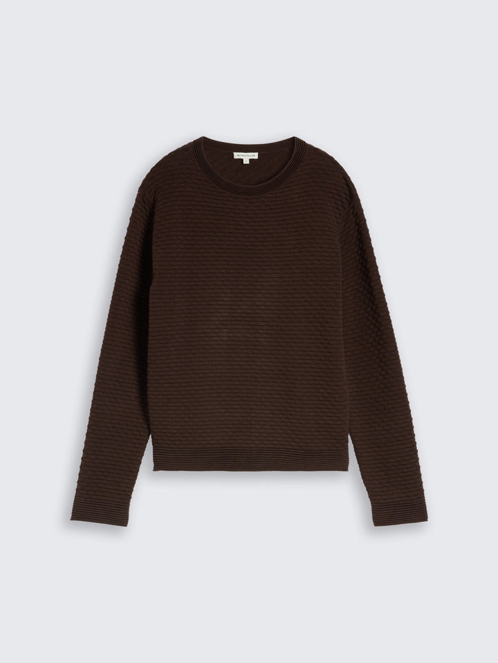 knit new bubble structure swea, java dark brown 13234 Bild 3