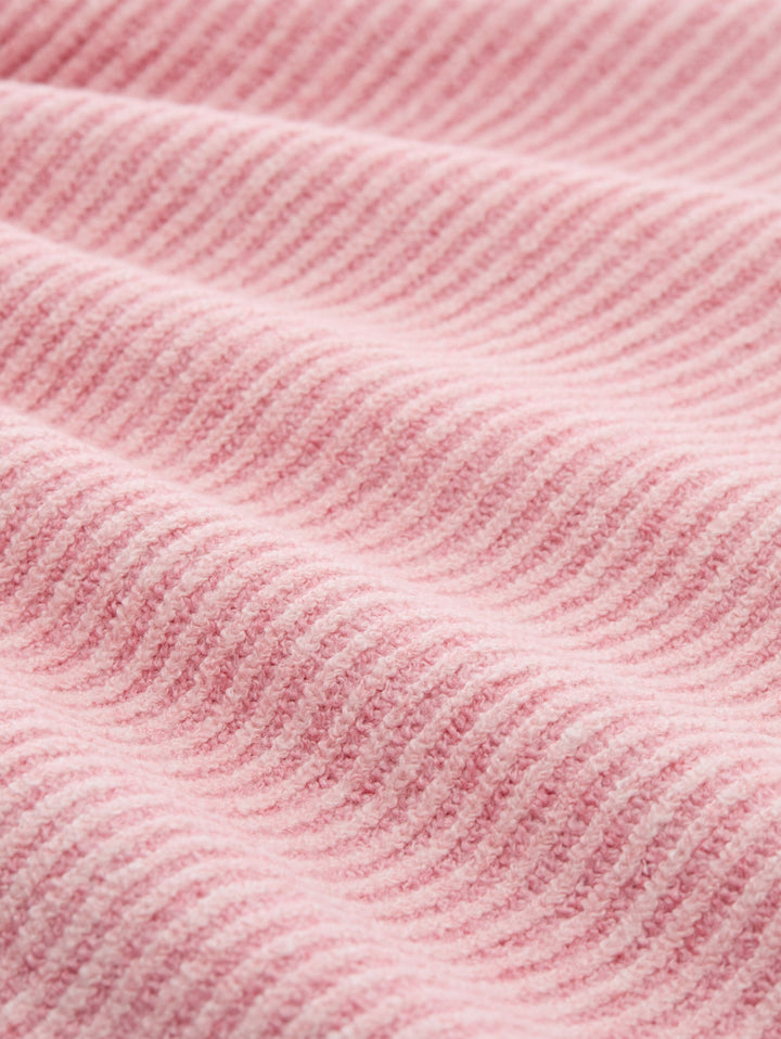 knit plaited rib crewneck, light pink structure 41144 Bild 2