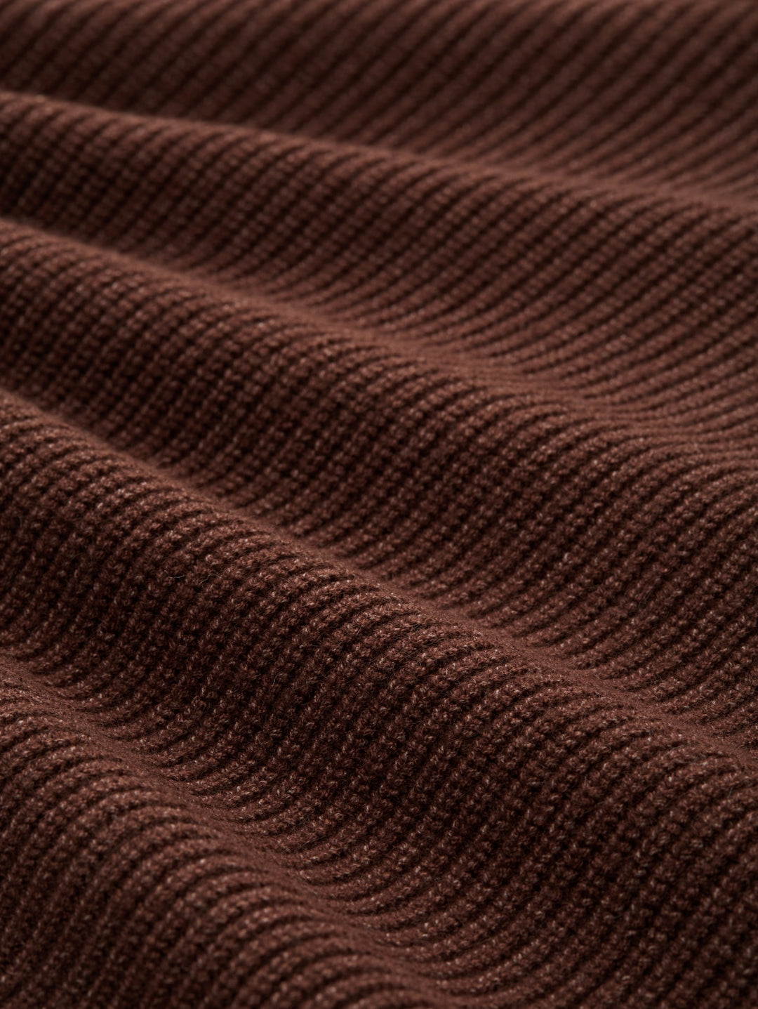 knit rib cardigan, dark pecan brown melange 39062 Bild 2