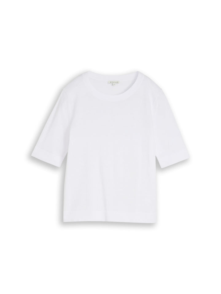 knit shortsleeve crewneck swea, White 20000 Bild 1