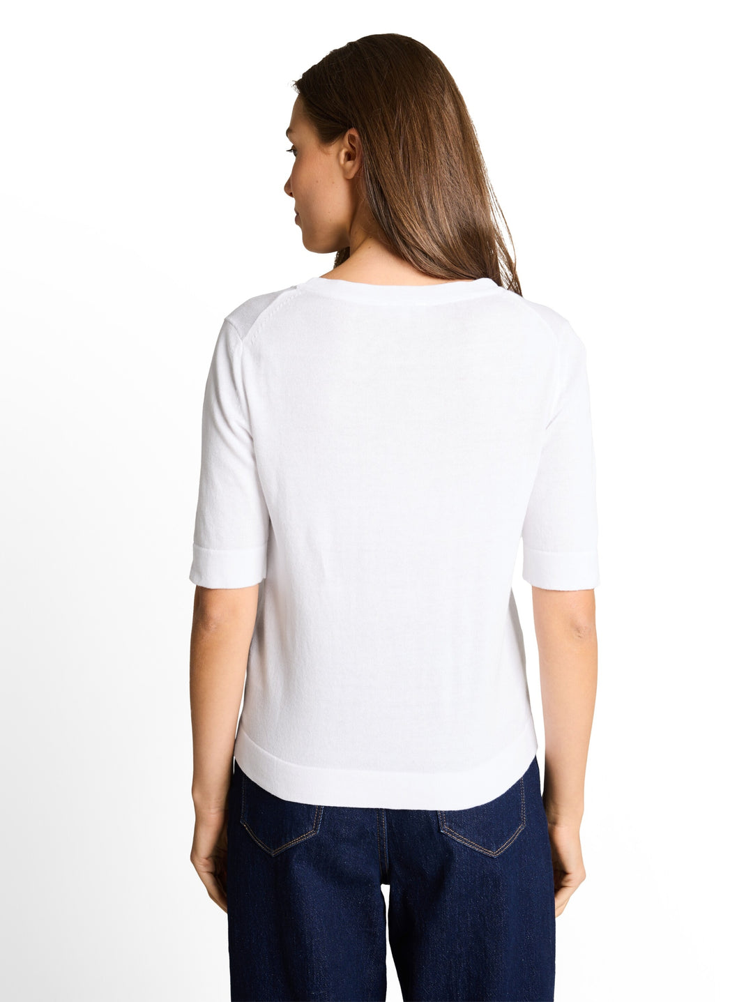 knit shortsleeve crewneck swea, White 20000 Bild 4