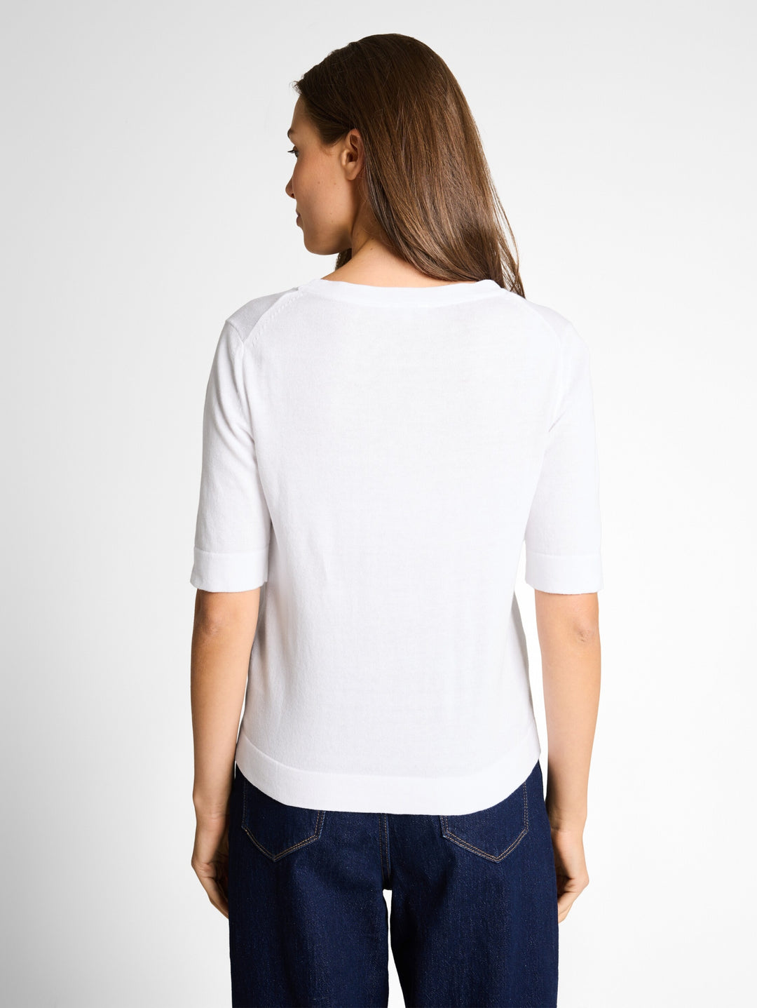 knit shortsleeve crewneck swea, White 20000 Bild 4