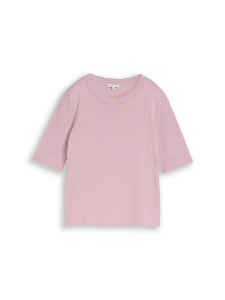 knit shortsleeve crewneck swea, light elderberry 36847 Bild 1