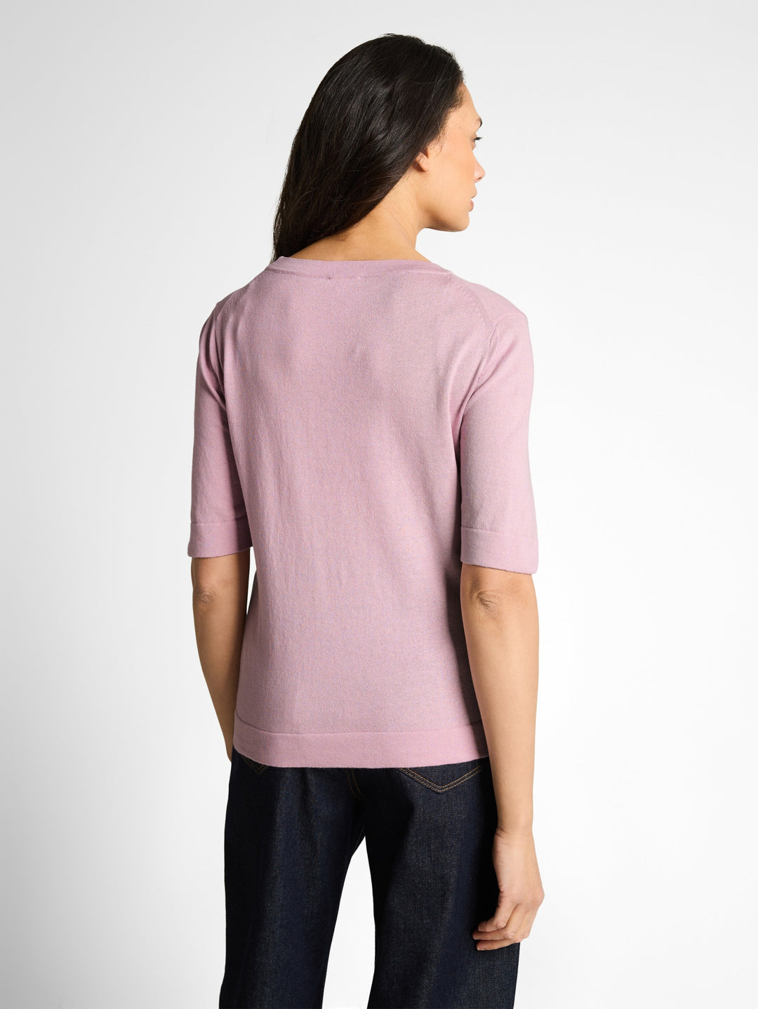 knit shortsleeve crewneck swea, light elderberry 36847 Bild 4