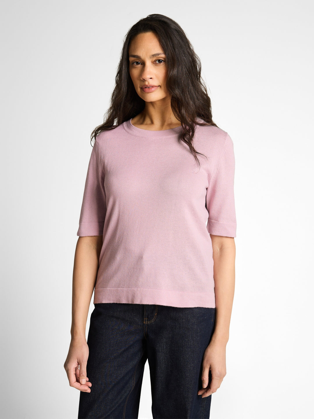 knit shortsleeve crewneck swea, light elderberry 36847 Bild 6