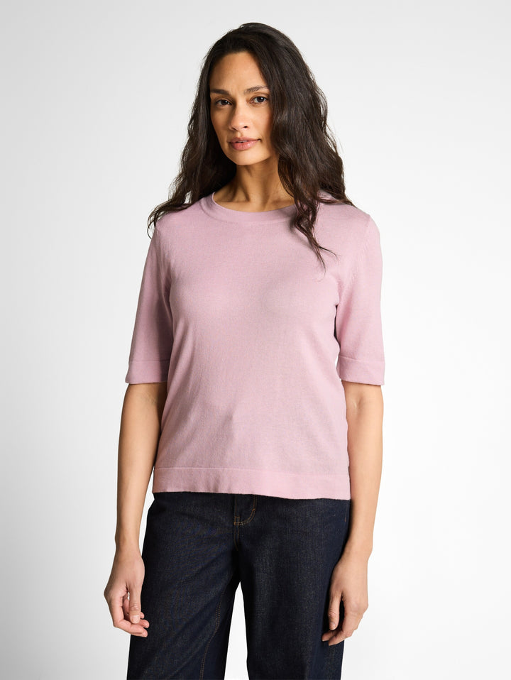 knit shortsleeve crewneck swea, light elderberry 36847 Bild 6
